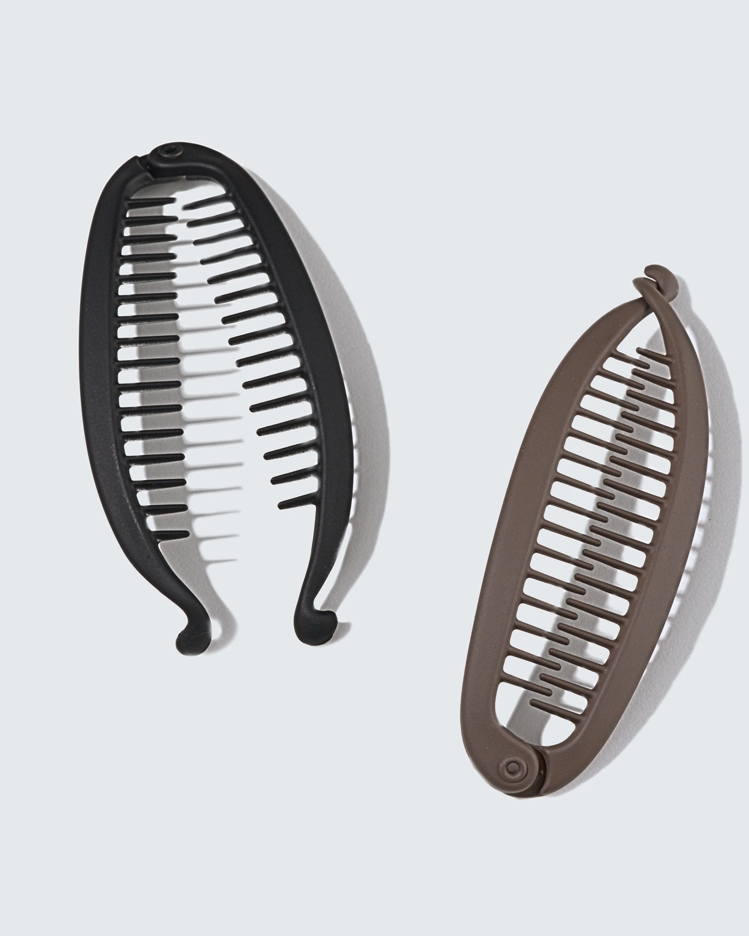 Banana Hair Clips Regular, 2-Pack, Bruin/Zwart - Image 5